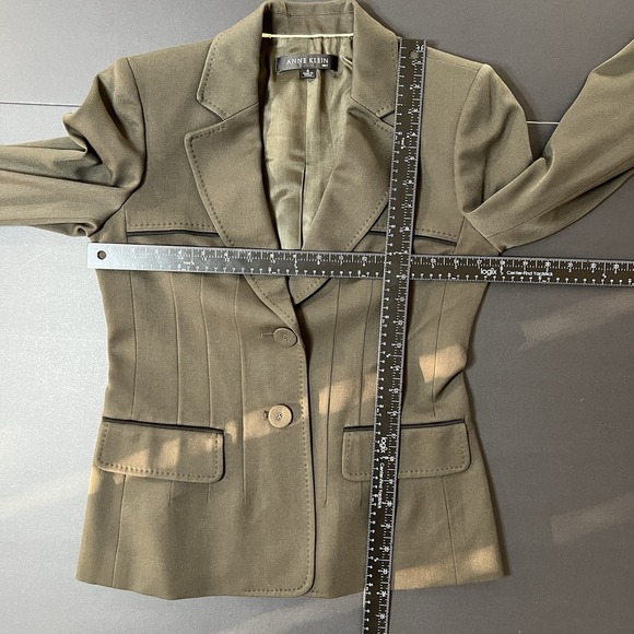 Anne Klein Pant Suit 2pc Women's 4 Green NWT Retail $200 Business Formal Preppy - Picture 7 of 16